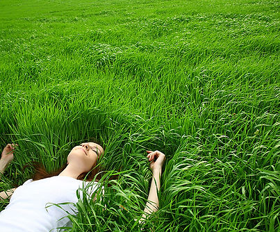 Girl Lying in Grass
