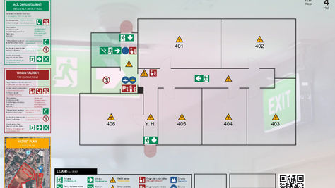 İstanbul Kartal Apart Otel Acil Durum Planı Krokisi Tasarımı