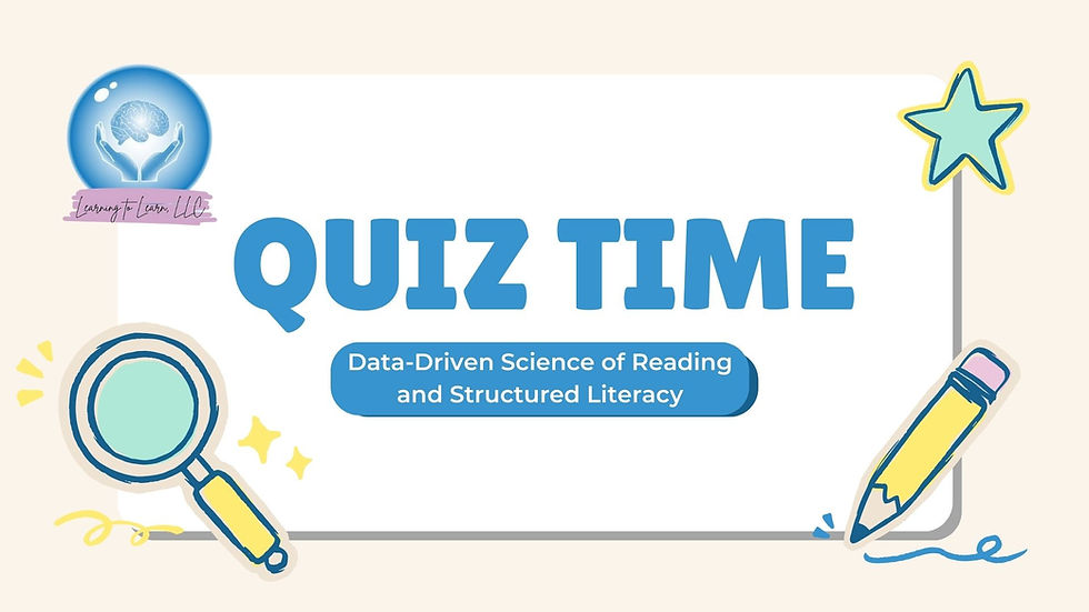 Data-Driven Science of Reading and Structured Literacy
