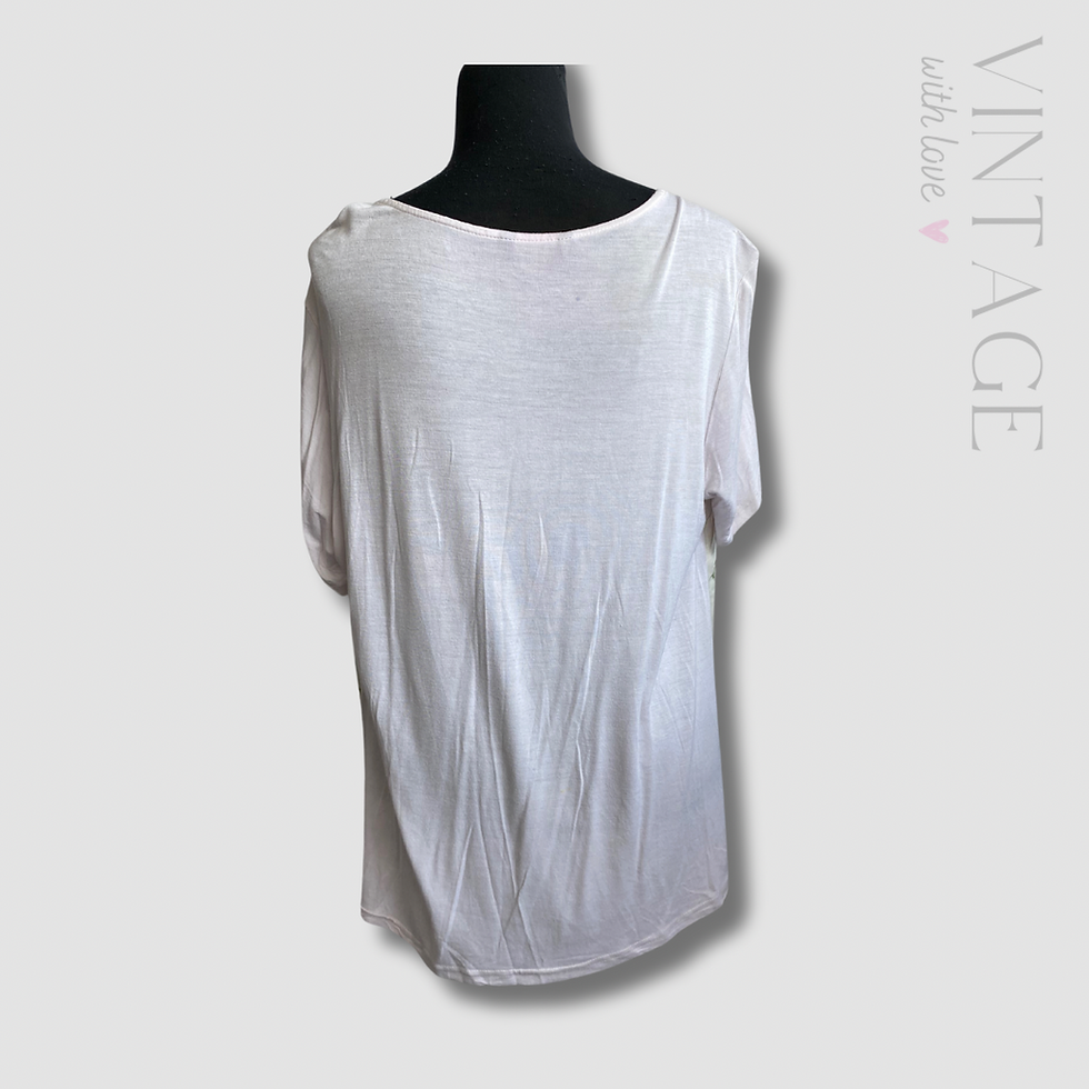 Thumbnail: Miladys White Sheer Top With Floral And Paisley Elements - Size UK 16