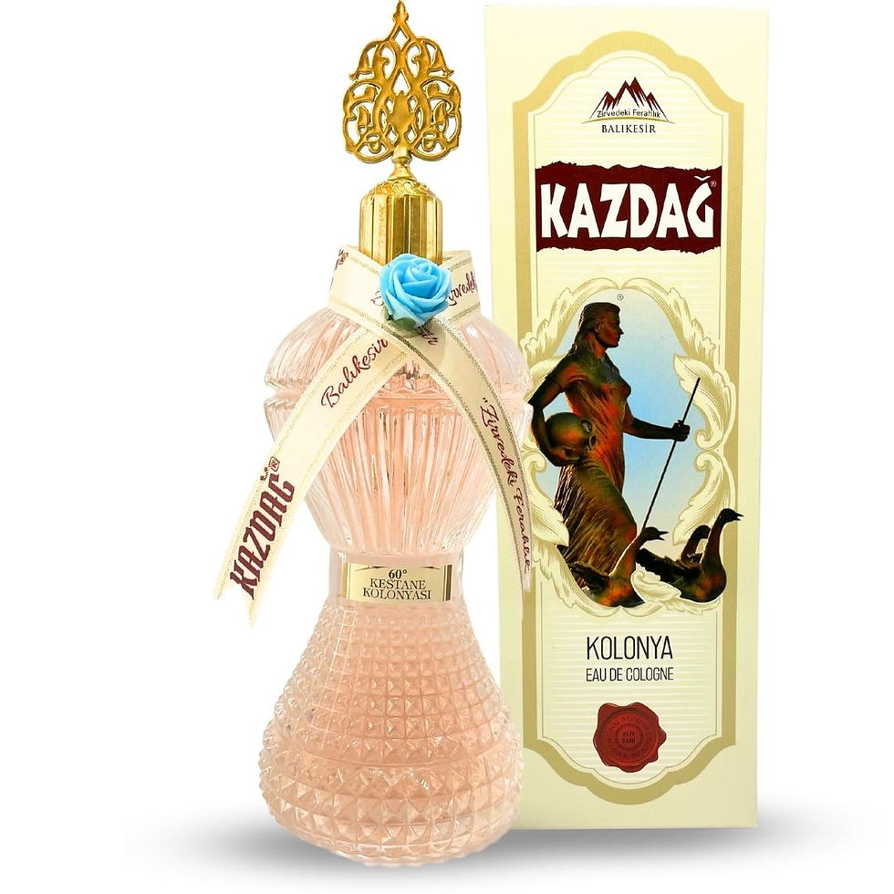 Kestane Kolonyası - 400cc Çizgili Dekoratif Cam