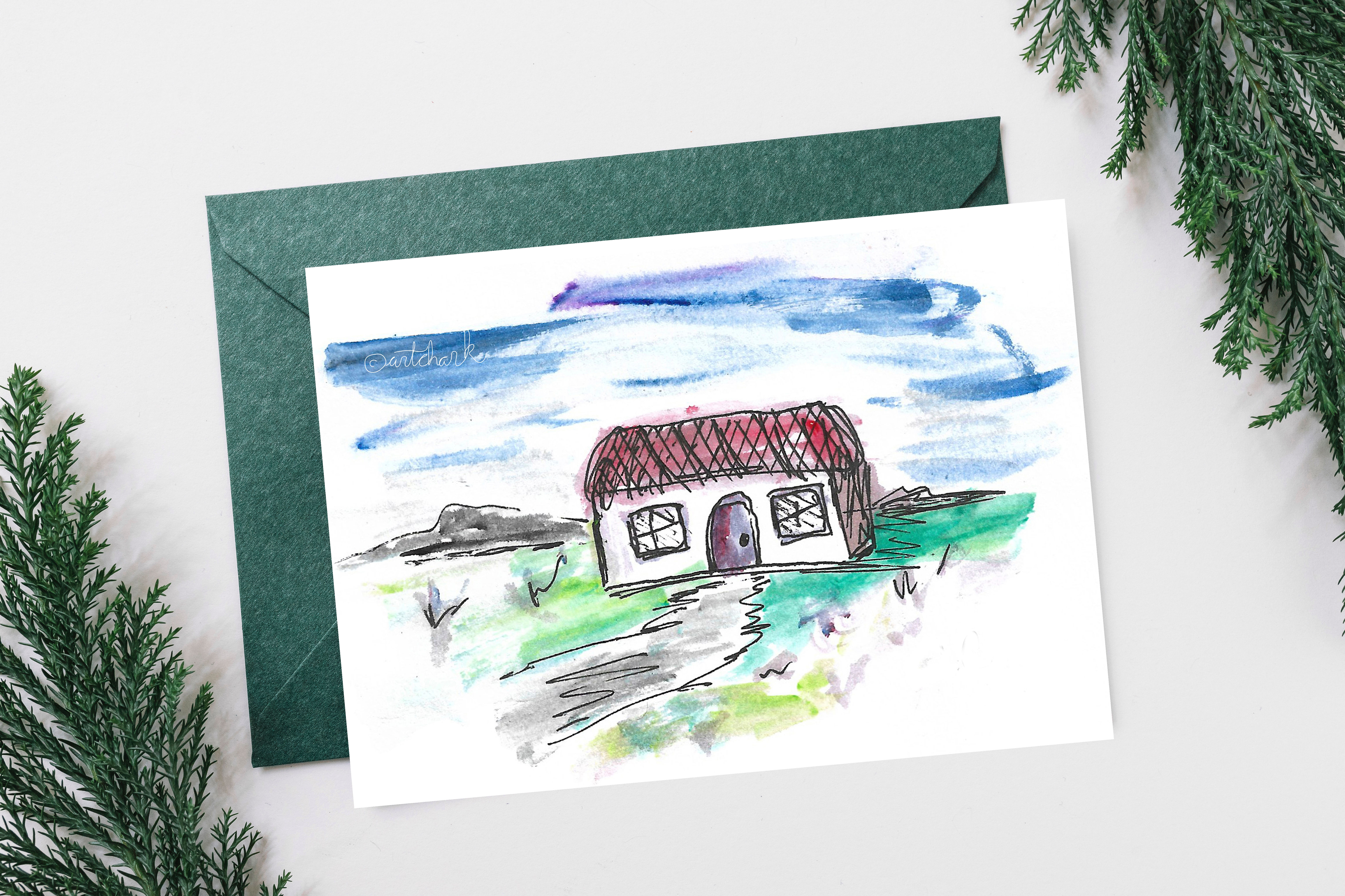Donegal Cottage - Greeting Card