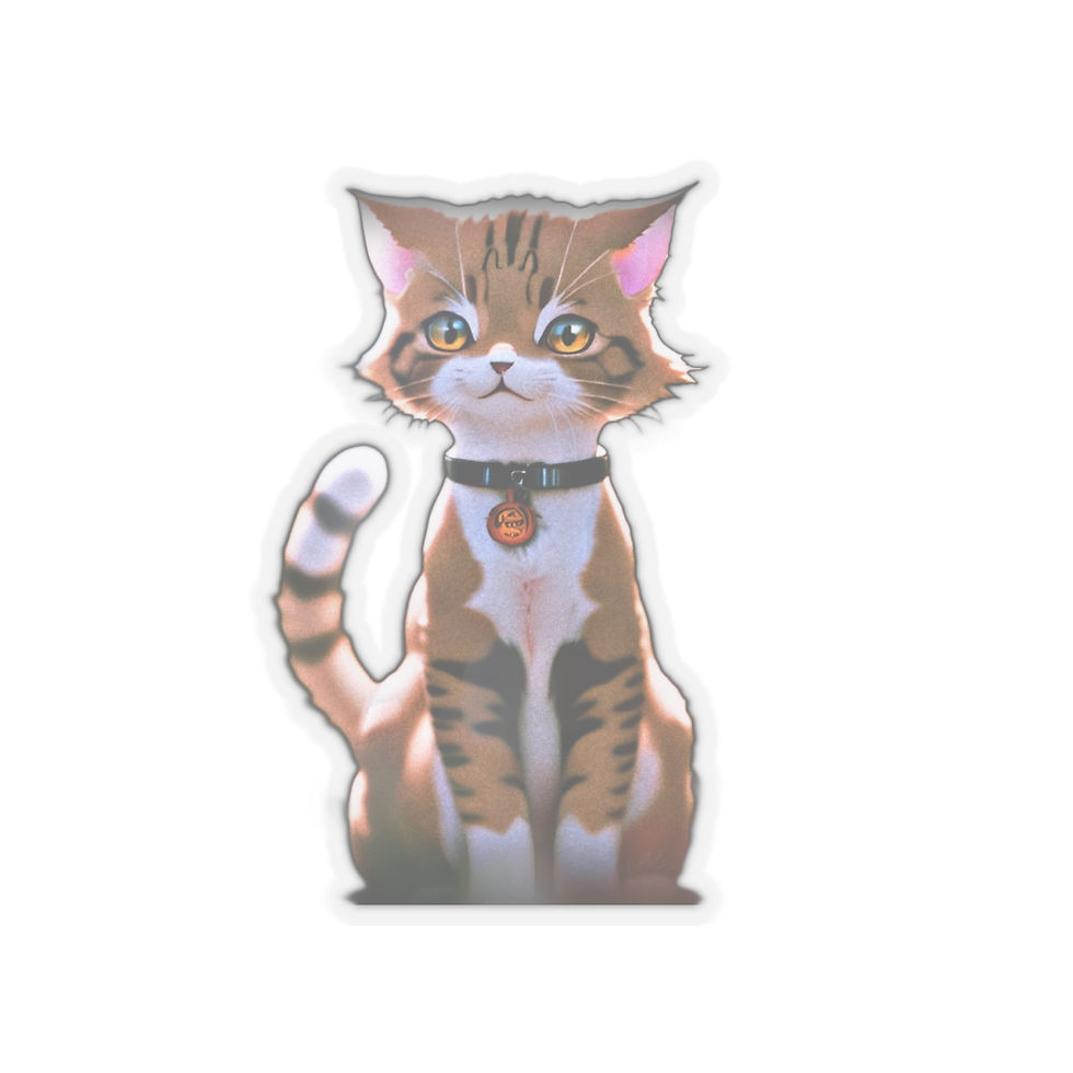 Thumbnail: Kiss-Cut Stickers - Cute Honeybear the Cat Vinyl Stickers