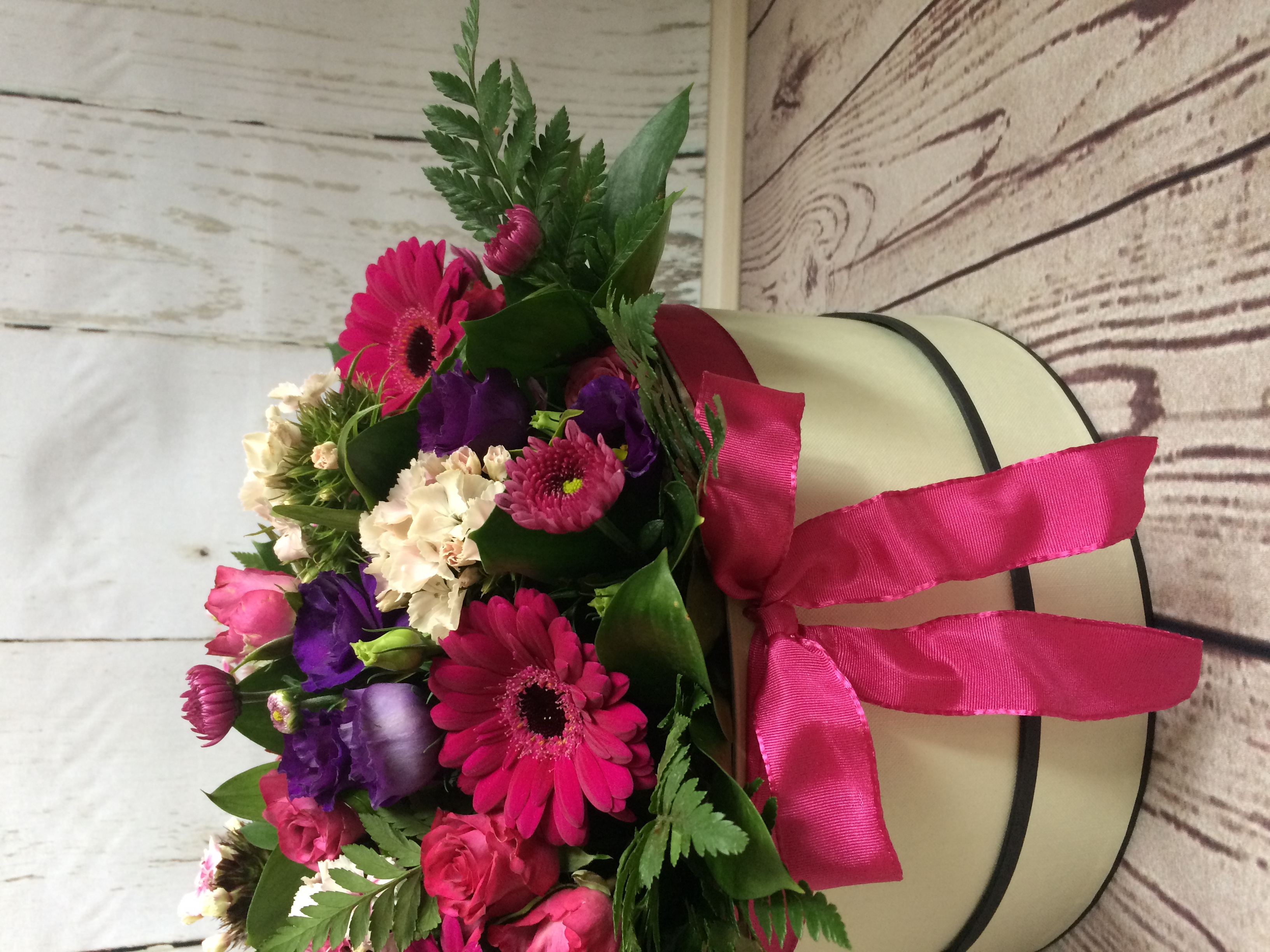 Floral hat box.