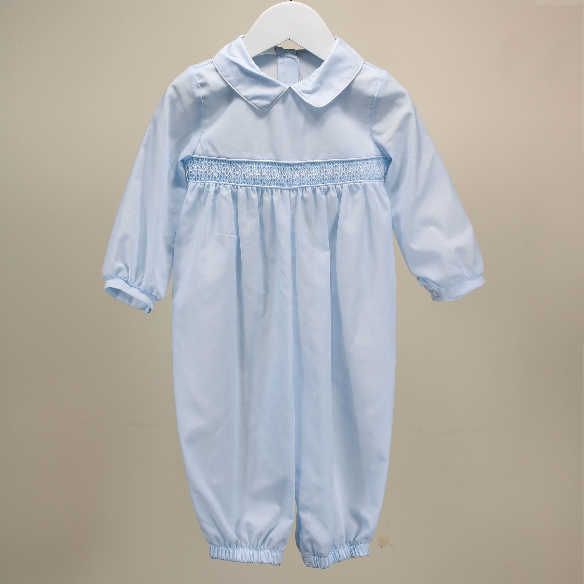 Light Blue Geometric Luca Short Romper