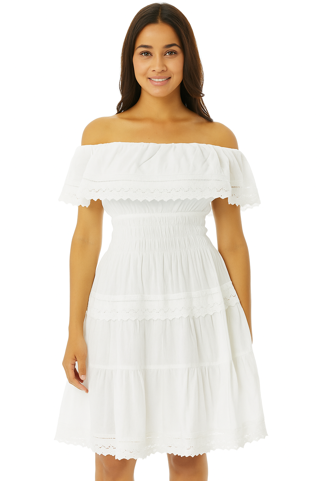 Sundress – White Off-Shoulder