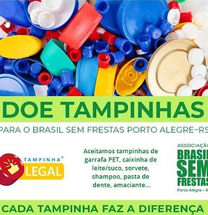 Doação de caixas Tetra Pak e tampas plásticas