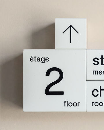 Signalétique intérieure du Château de Goutelas
