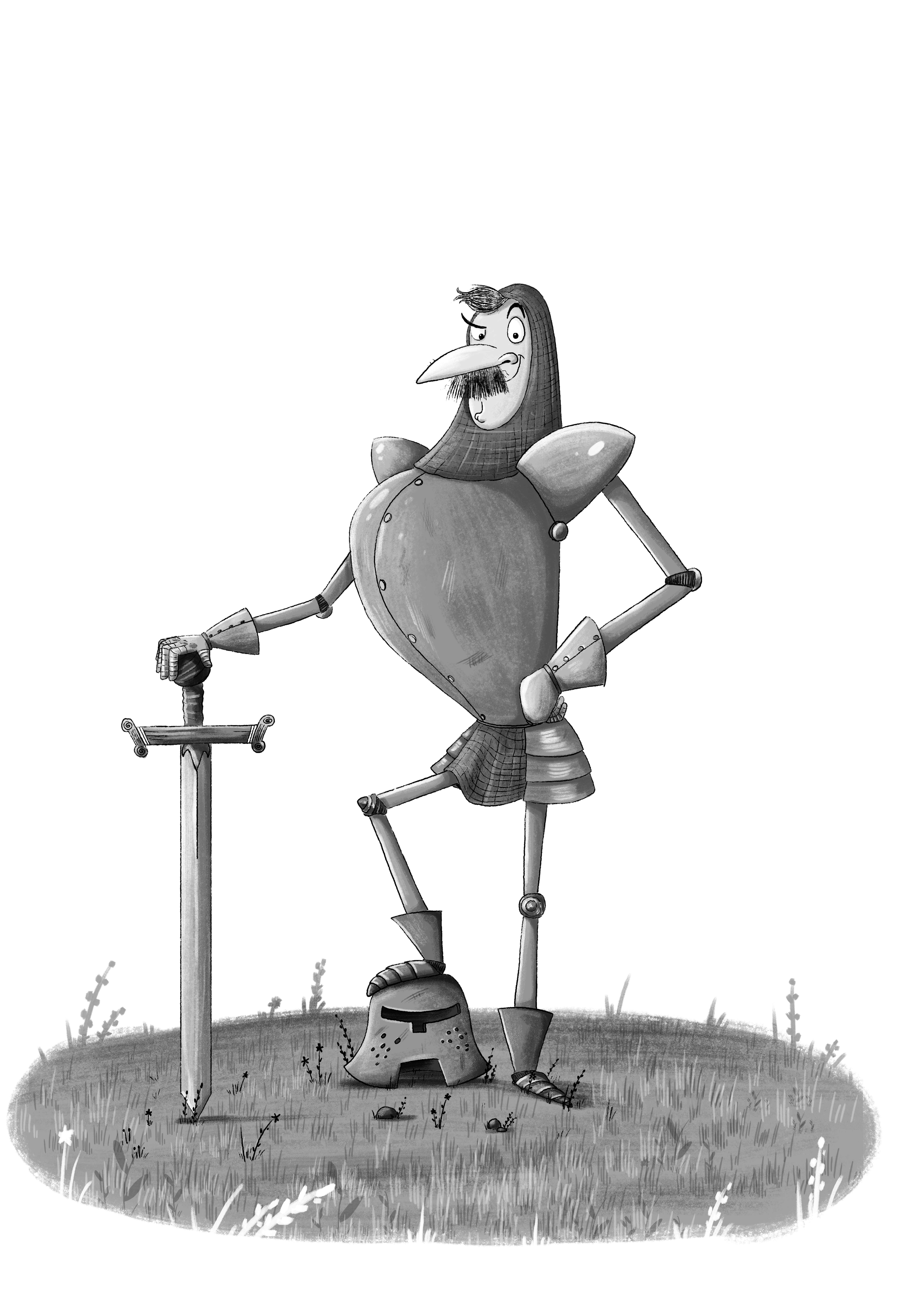 black and white knight