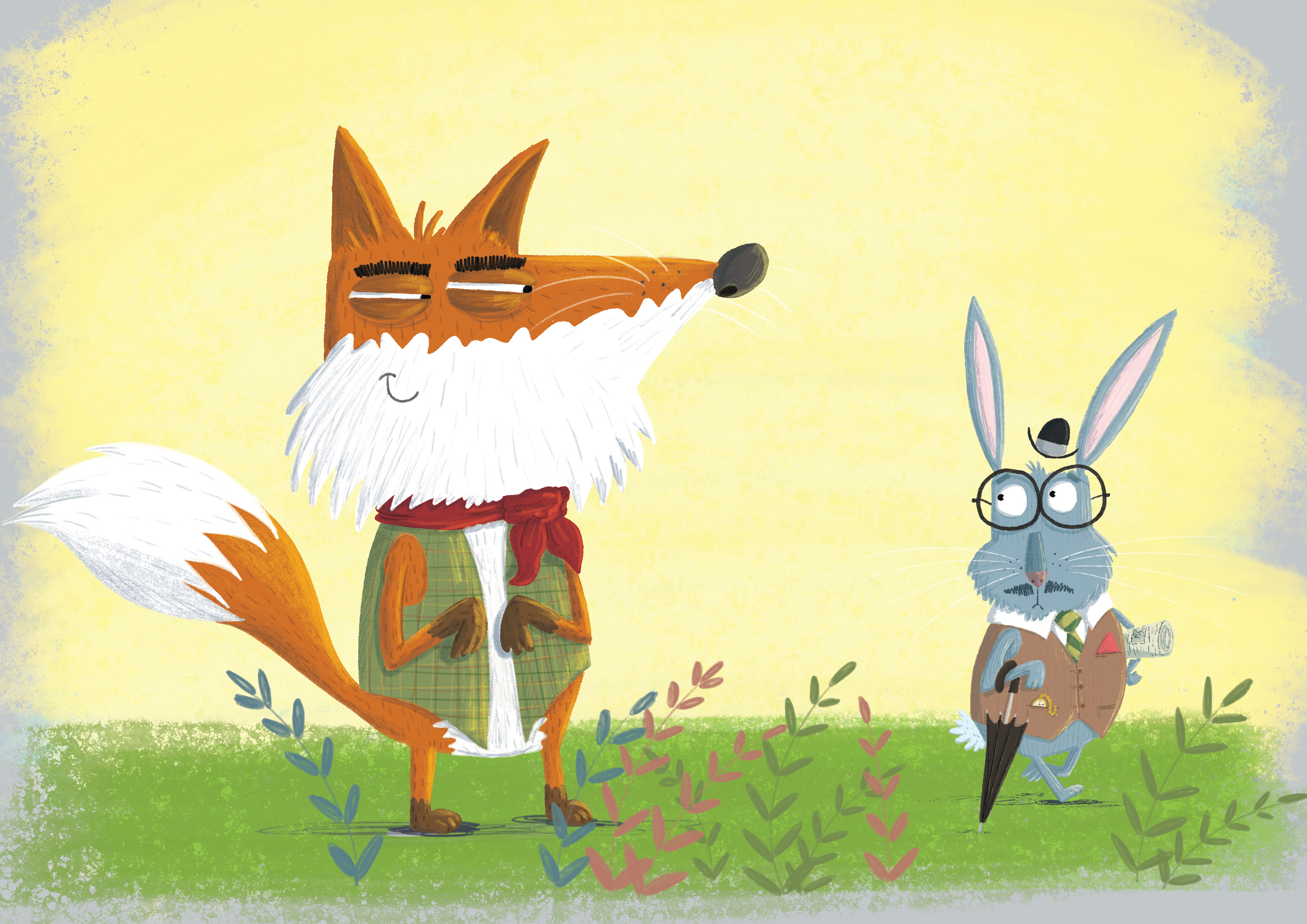 Rabbit and fox