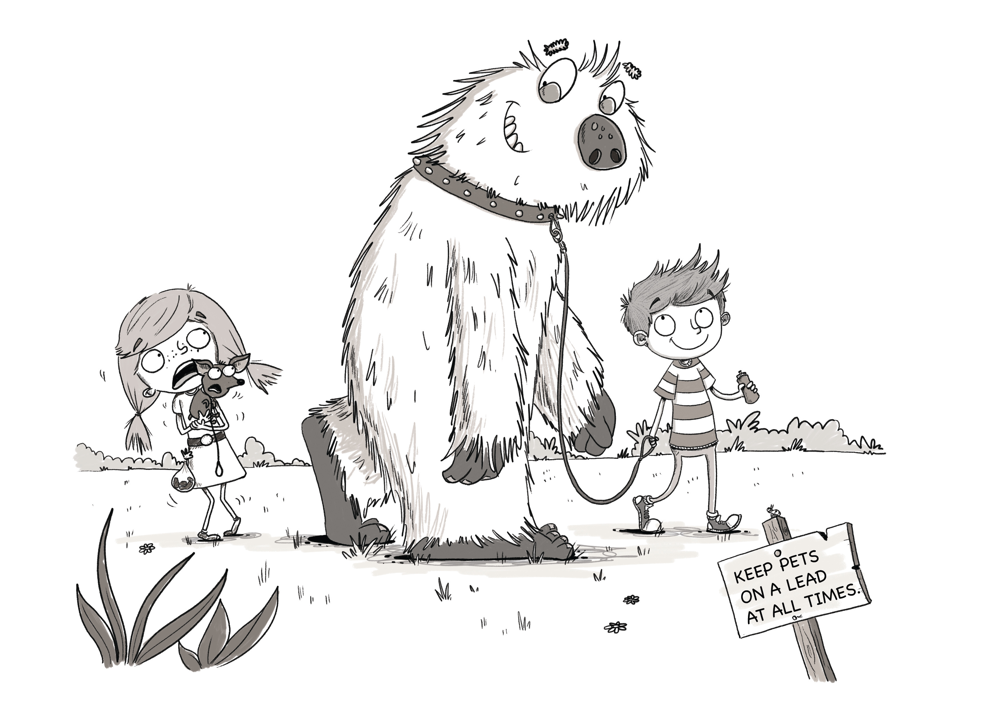 monster pet b&w