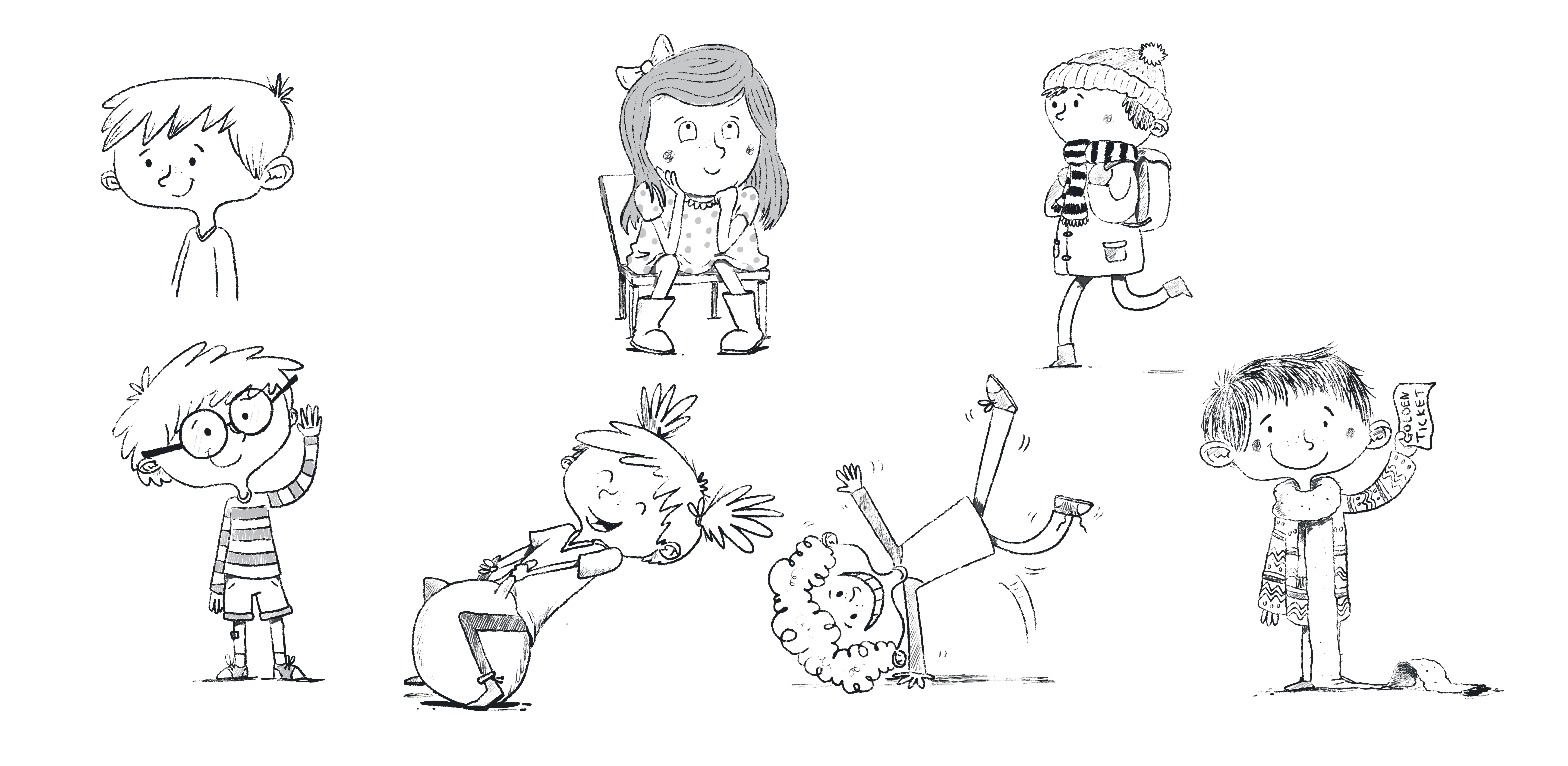 kids b & w