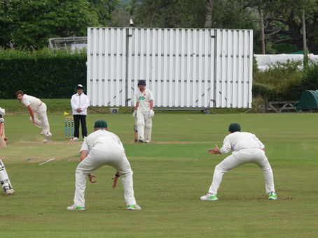 Will Sharp bowling for Cornwood 2XI, 19th July, 2025