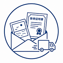写真・散骨証明書をお届け