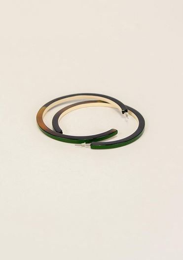 Boucles d'oreilles corne laquée chic originales pas cher