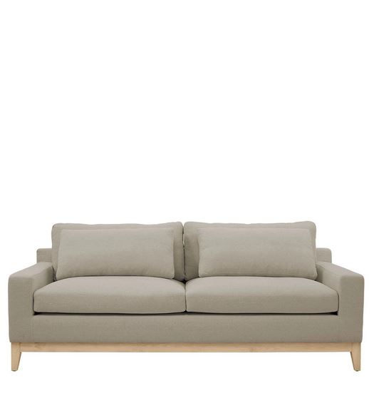 Miniature : Canapé Léonore lin Beige Blanc d'ivoire Bordeaux