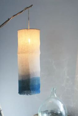 Suspension artisanale lin originale pièce unique chic élégante