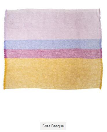 Miniature : Plaid Côte Basque brun de vian tiran mohair chic