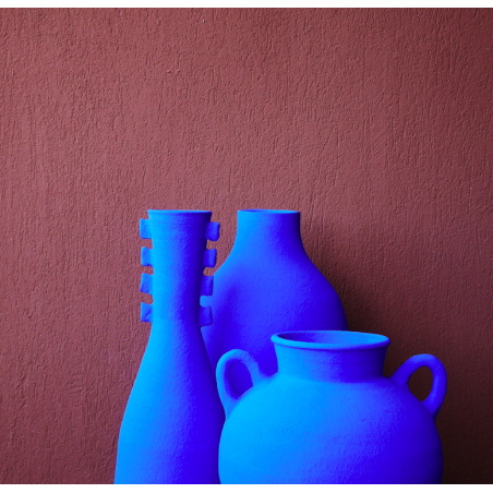 Miniature : Pot céramique bleu majorelle