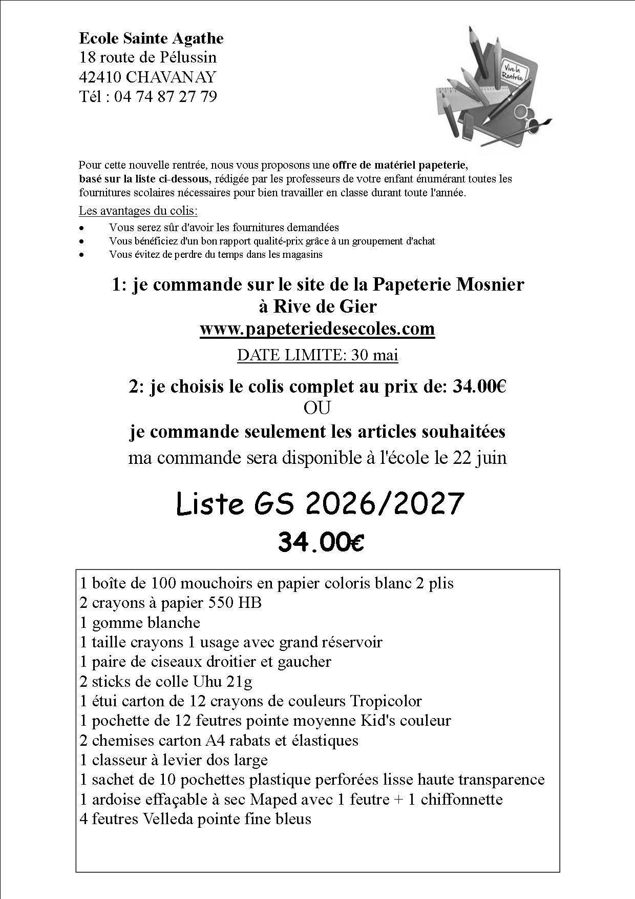 Liste complète GS