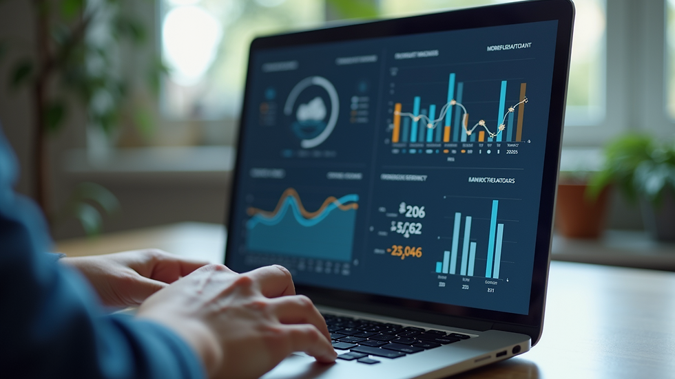 Close-up of a laptop screen showing workforce analytics dashboard