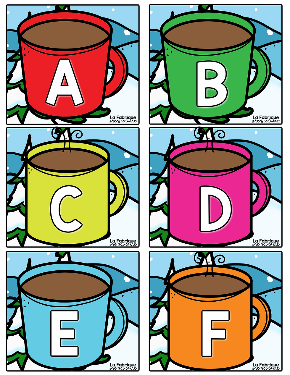 Miniature : Associe les lettres du chocolat chaud