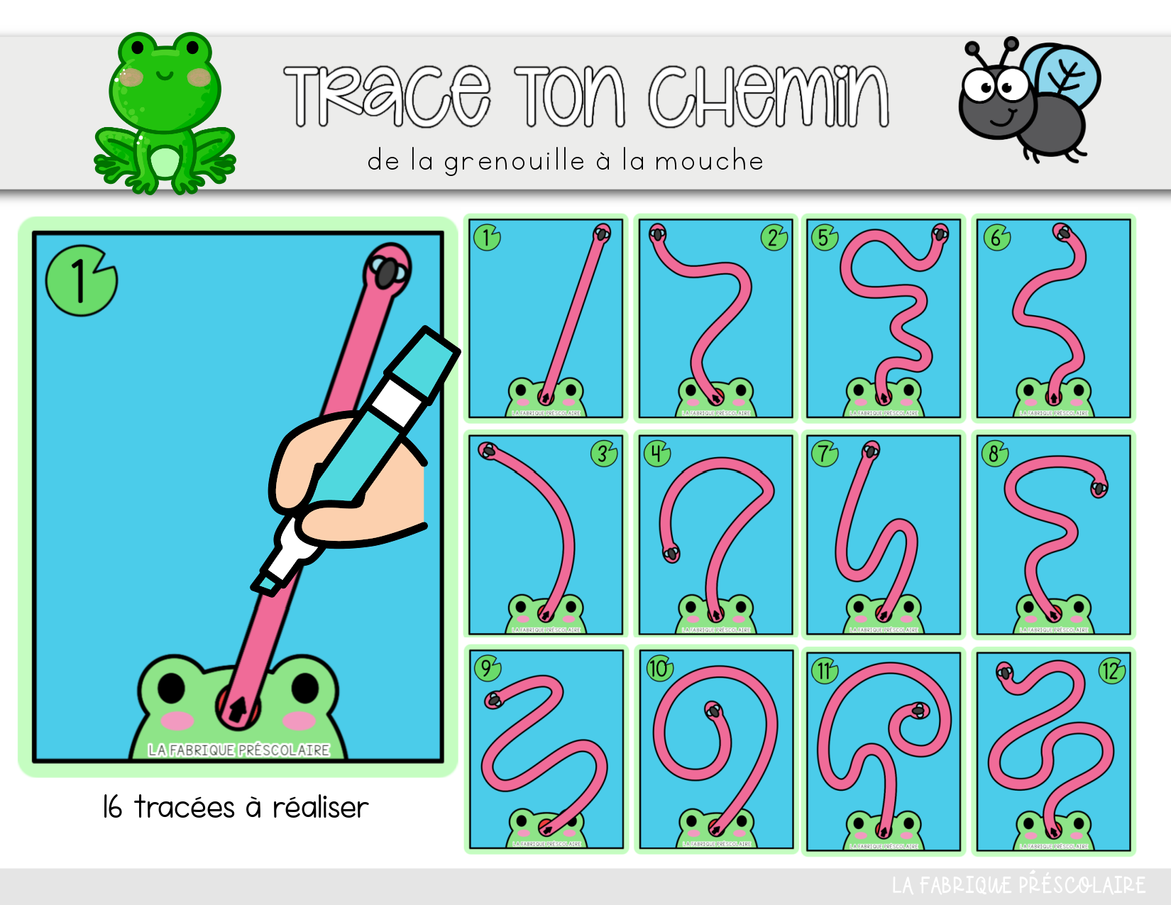 Trace ton chemin avec la grenouille
