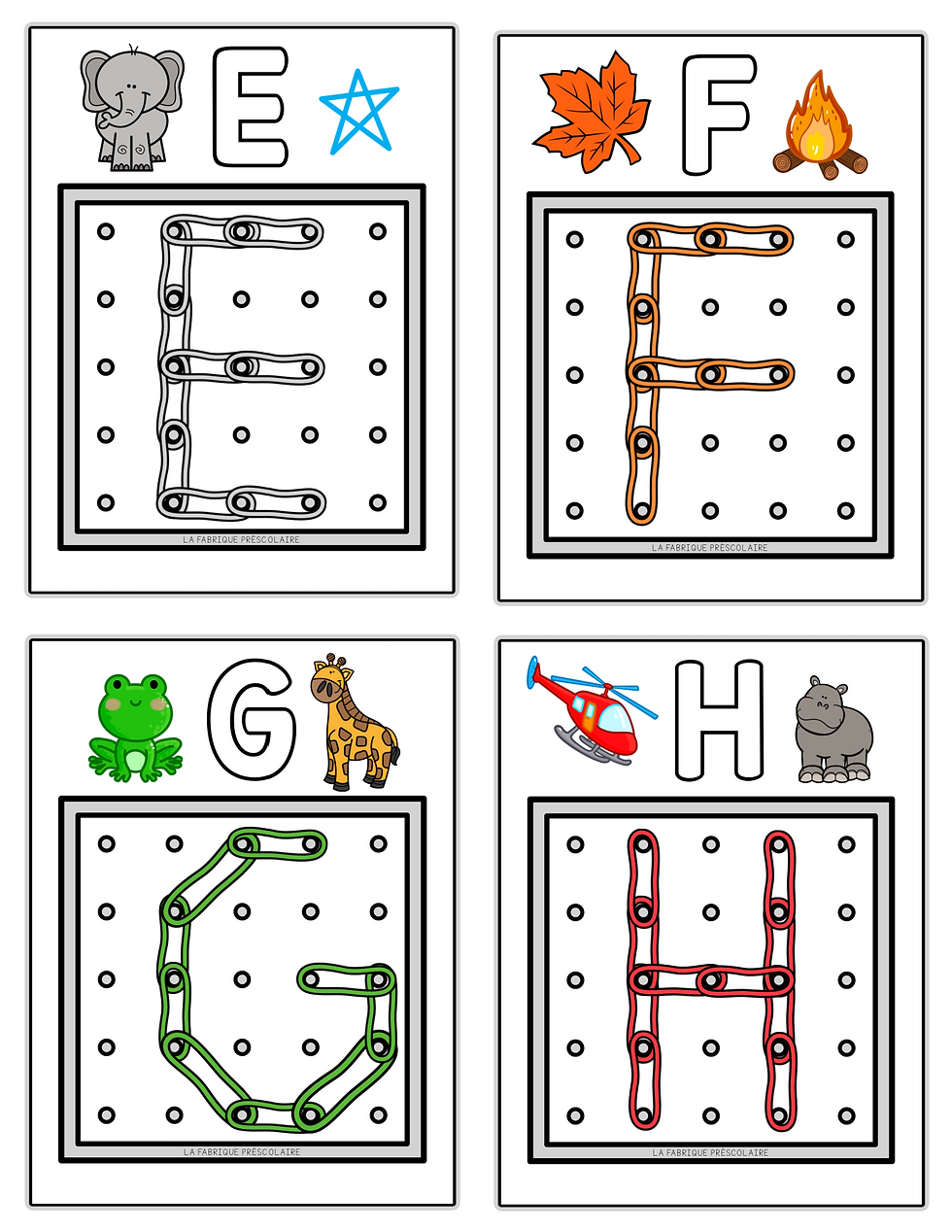 Miniature : Géoplans alphabet