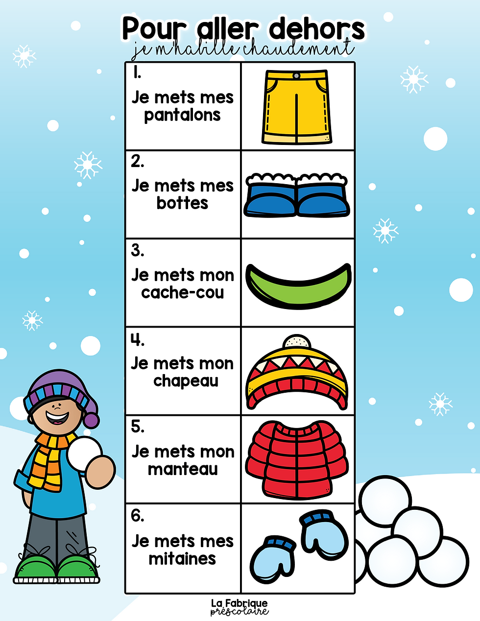 Miniature : Je m'habille pour aller jouer dehors (hiver)