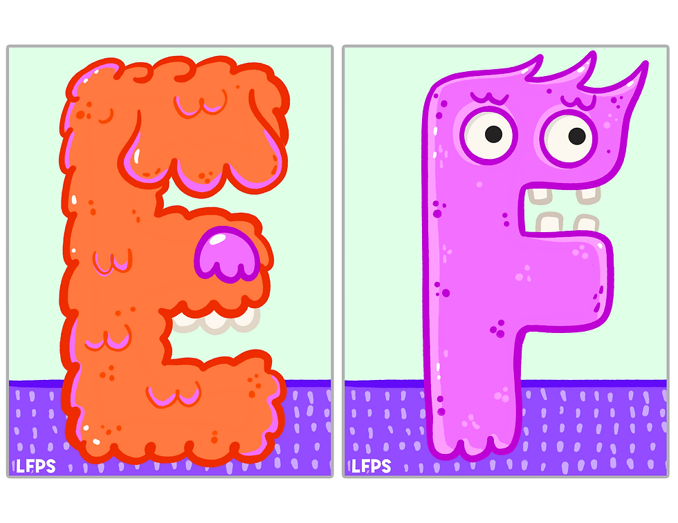 Miniature : Alphabet et nombres de monstres