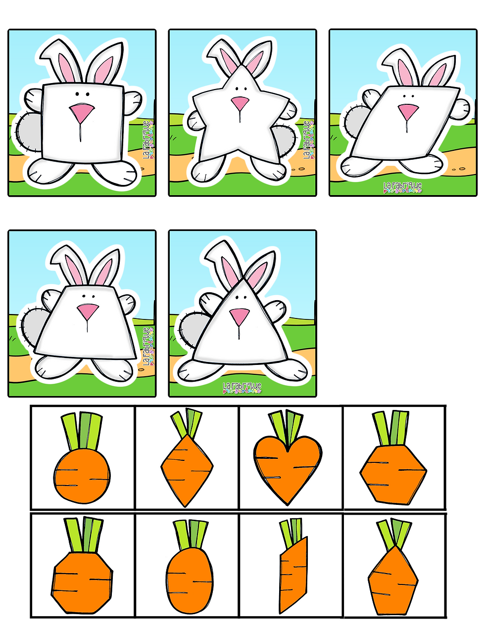Miniature : Les formes du lapin de Pâques