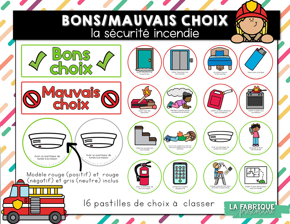 Miniature : ⭐Ensemble d'ateliers - les pompiers ⭐