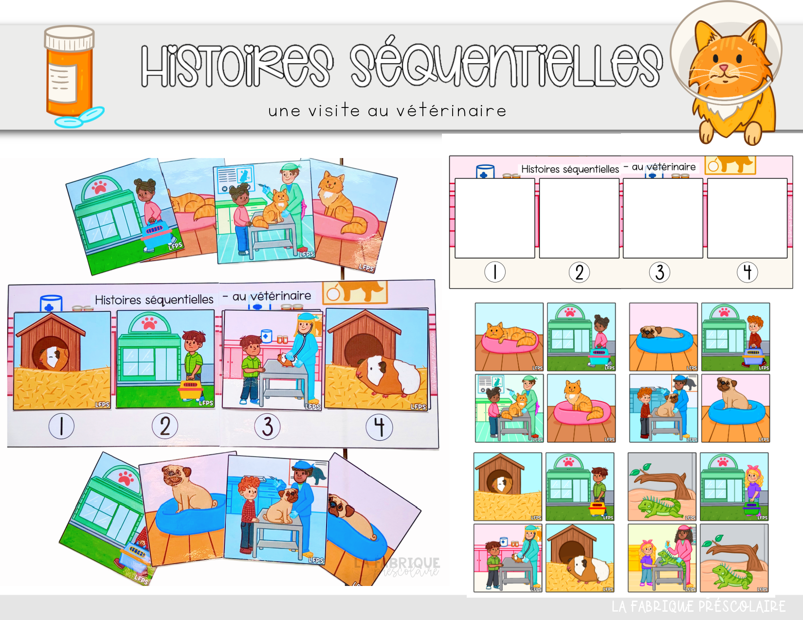 Histoires séquentielles une visite au vétérinaire