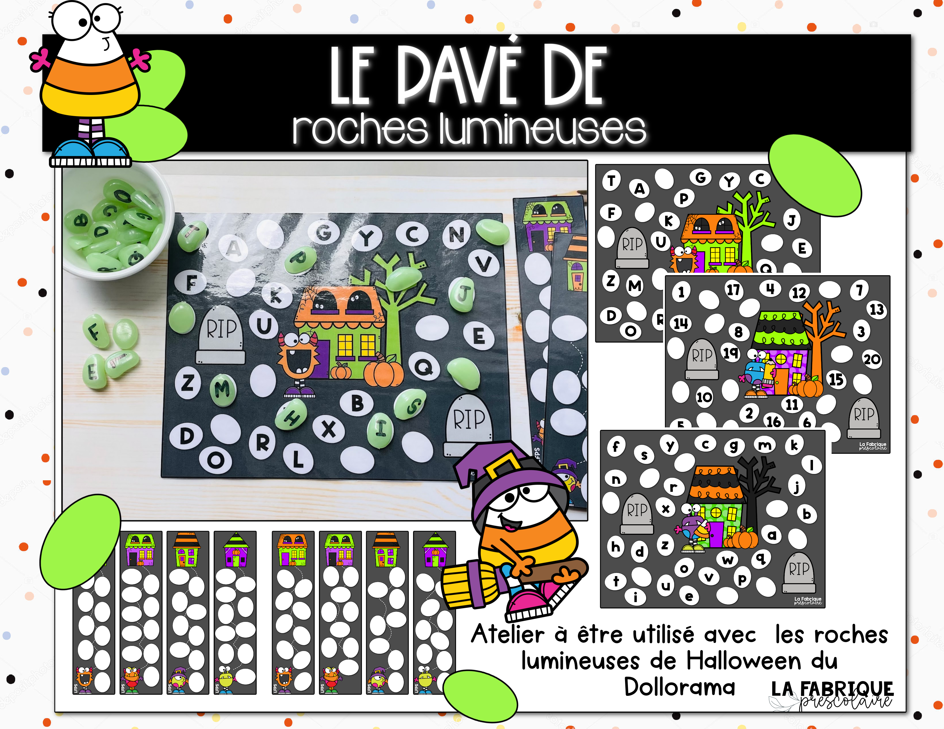 Le pavé de roches d'Halloween