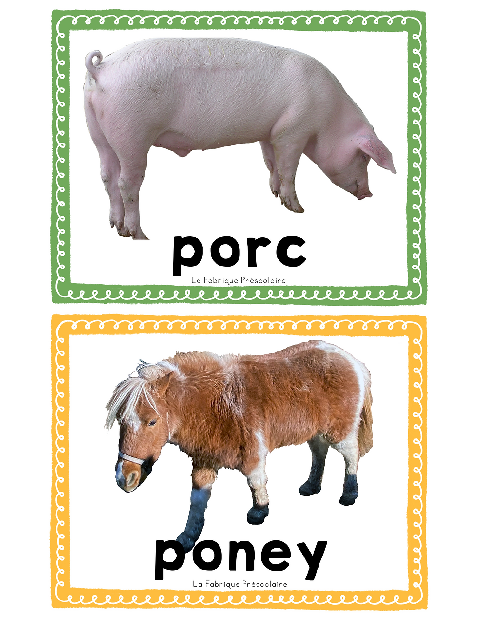 Miniature : Vocabulaire photos d'animaux de la ferme