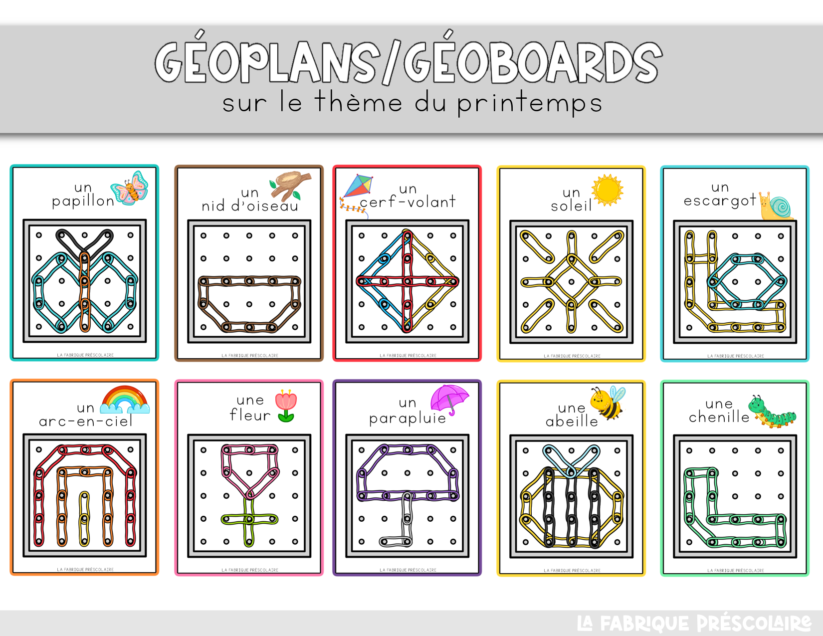 Géoplans/Géoboards le printemps