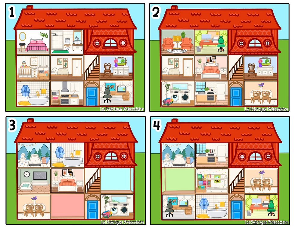 Miniature : Les pièces de la maison