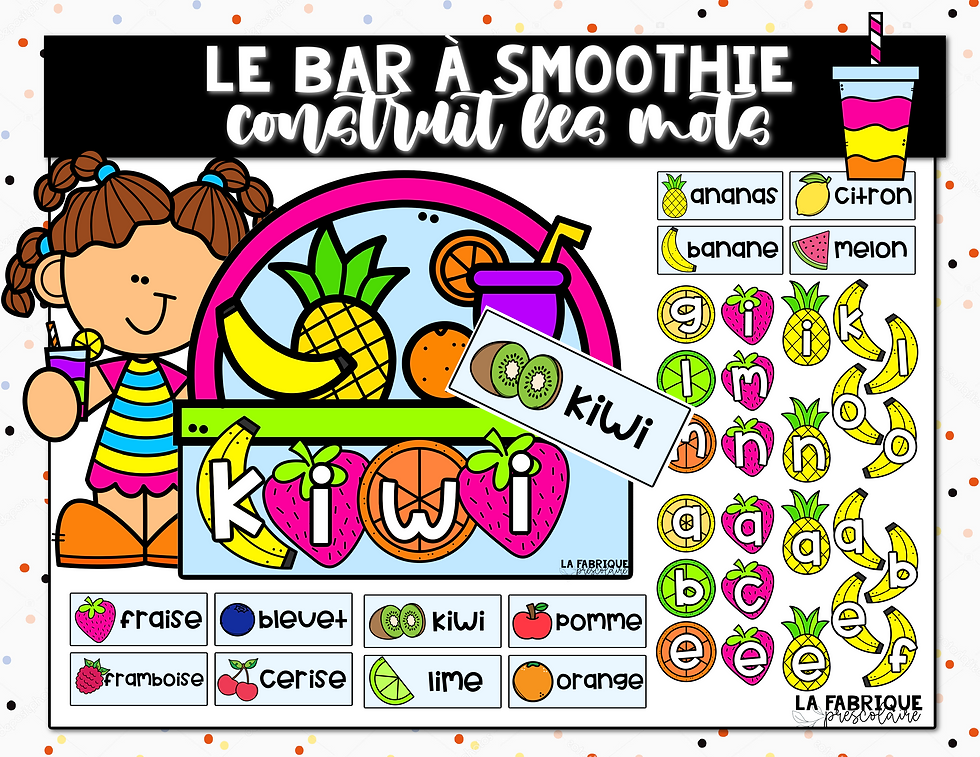 Miniature : Bar à smoothie construit les mots