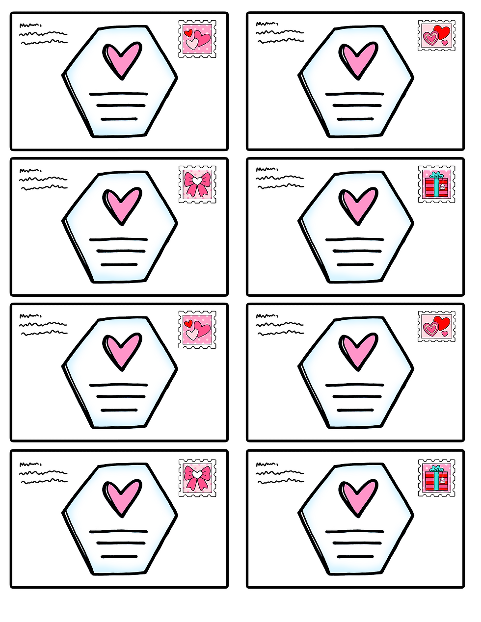 Miniature : Jeu du facteur les lettres de l'amour
