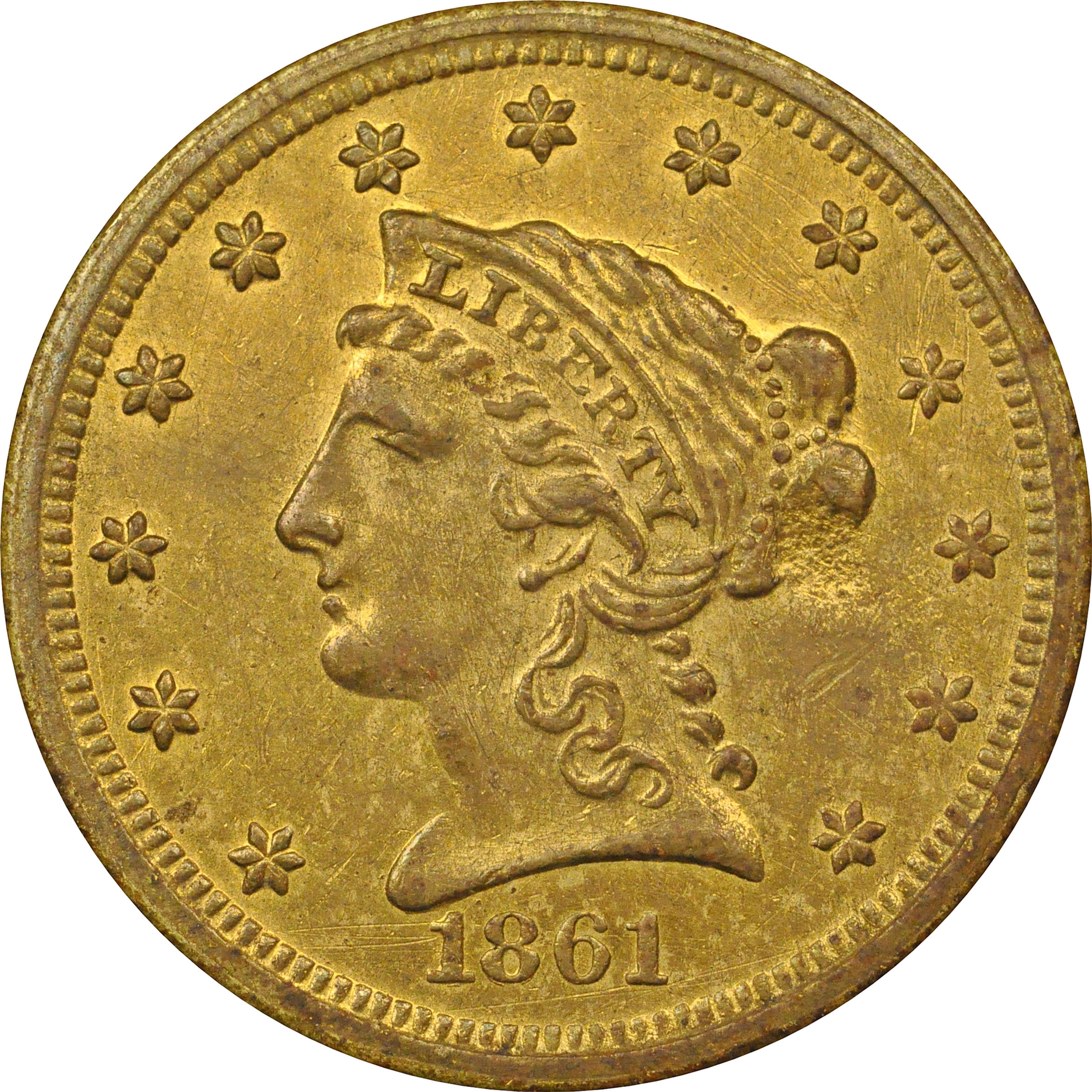 1861 'C-1' Quarter Eagle counterfeit