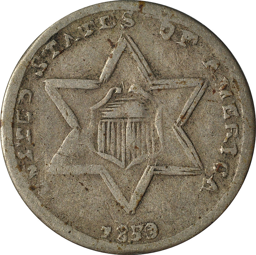 1859 Z1-I 3cS Counterfeit VF+