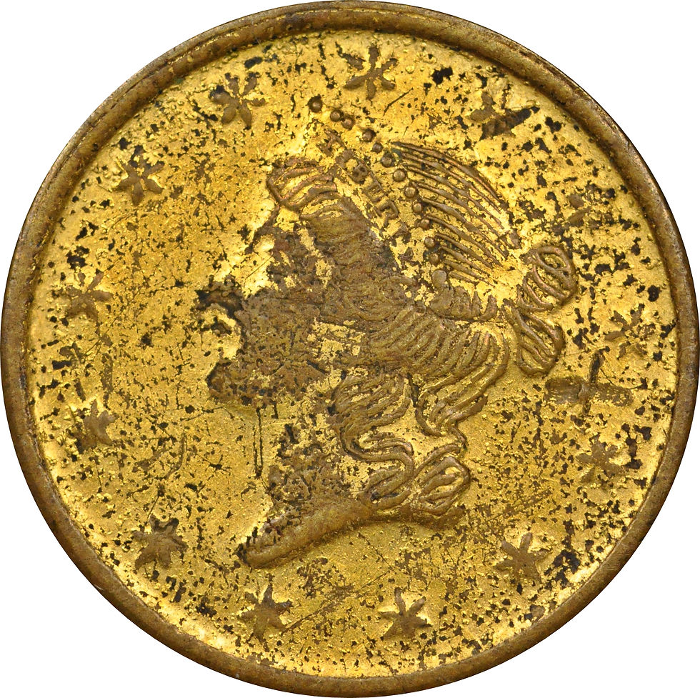 1854 'C-5'Gold Dollar Counterfeit