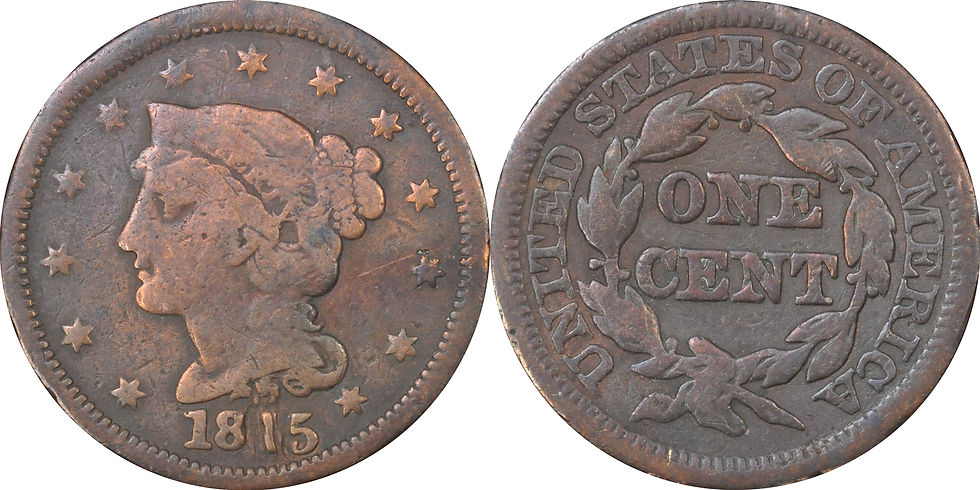 Thumbnail: x8 1811-1818 altered date Braided Hair Large Cents