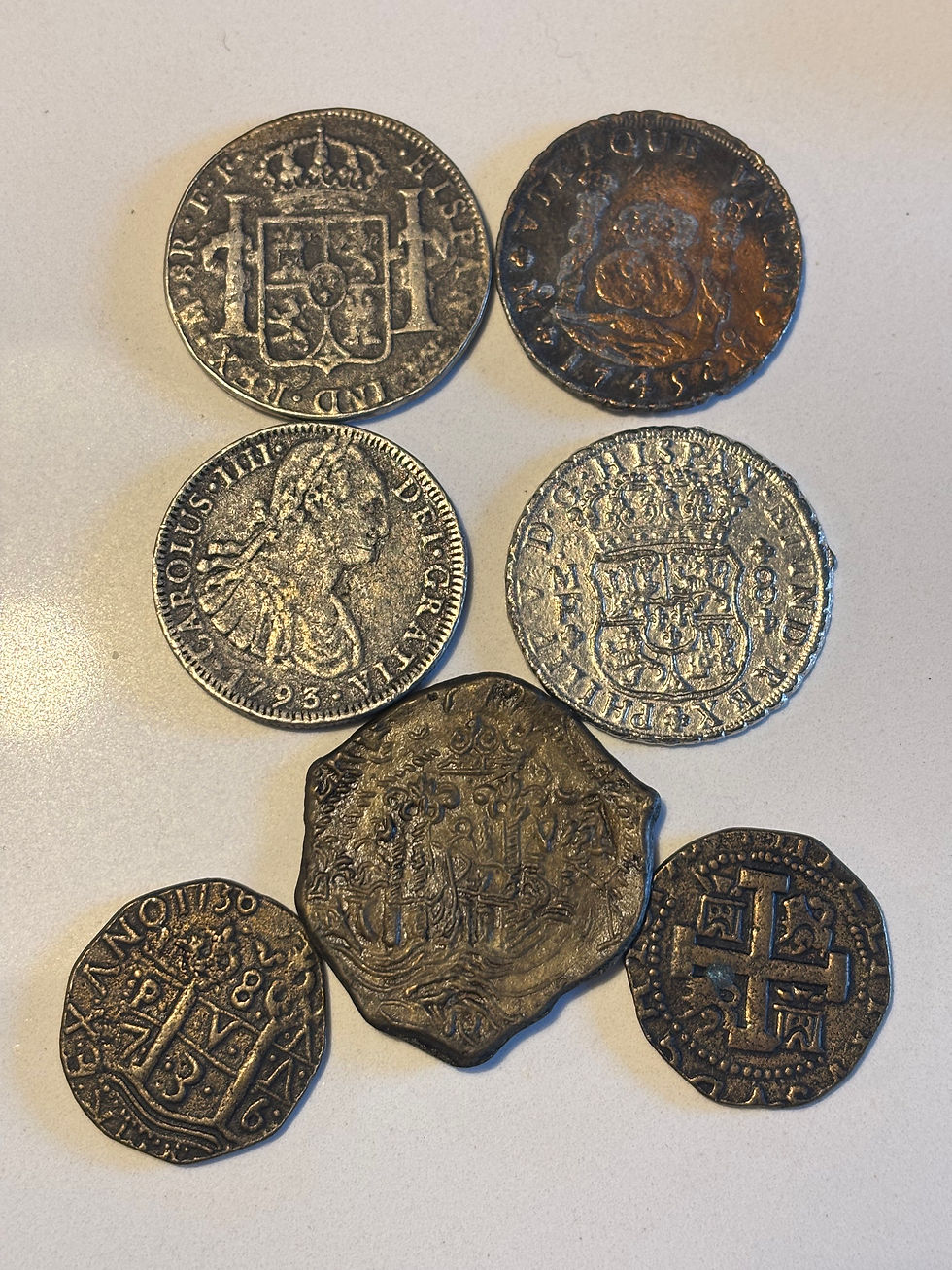 Spain and Mexico. 7 or 8 piece modern reproductions