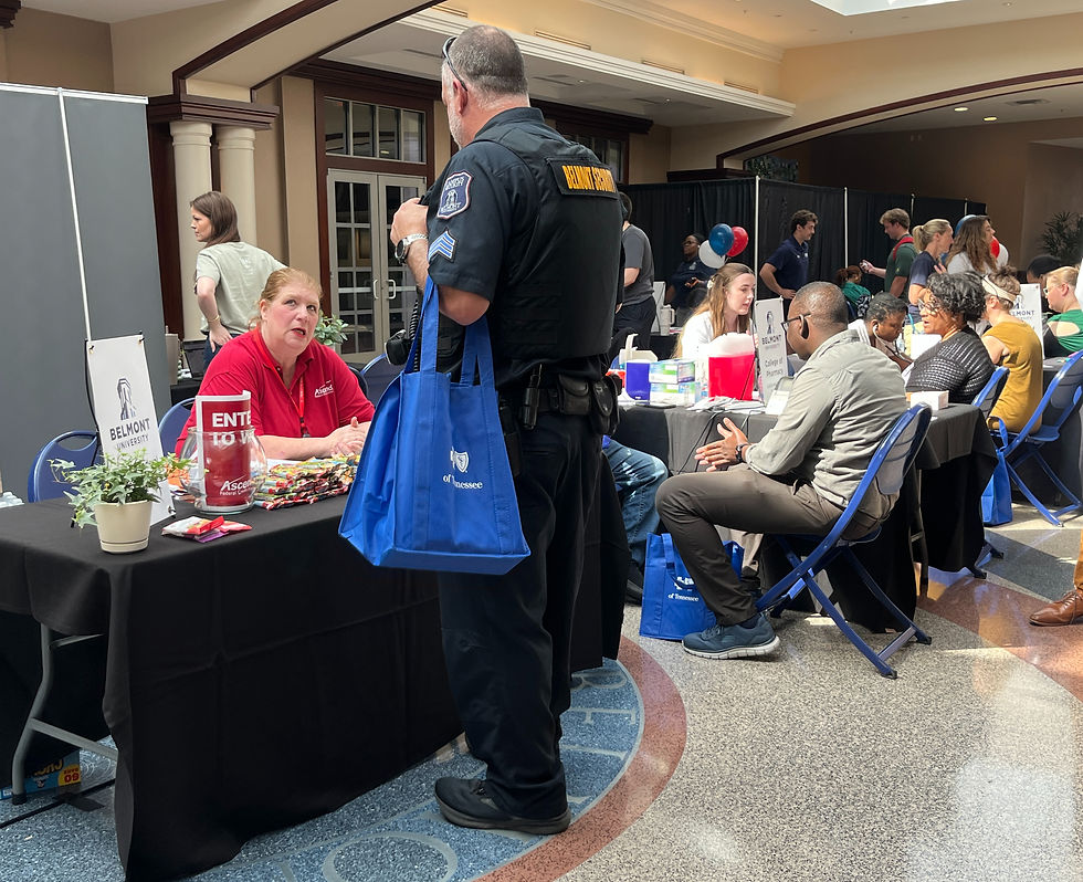 Belmont faculty and staff at Wellness Day. (Georgina America)