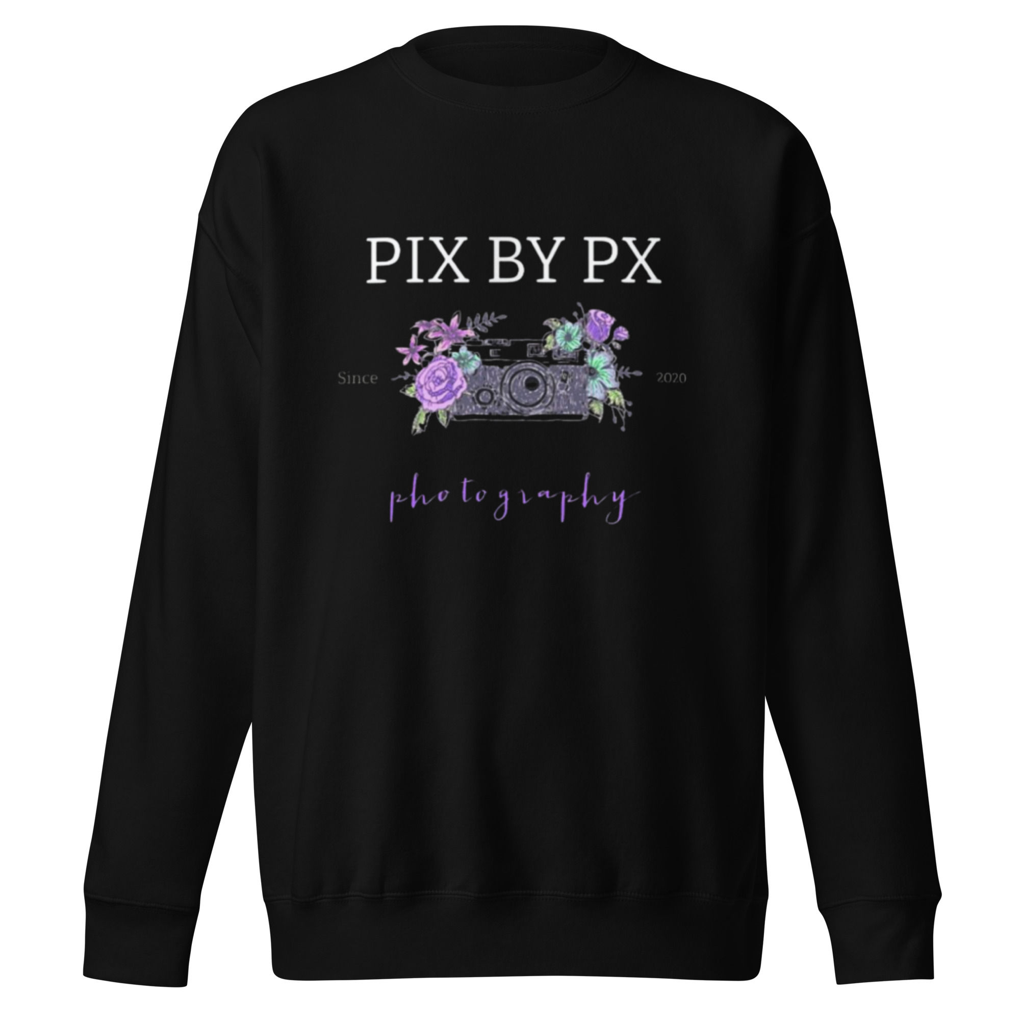 Purple Blacked Out PixByPX Crewneck