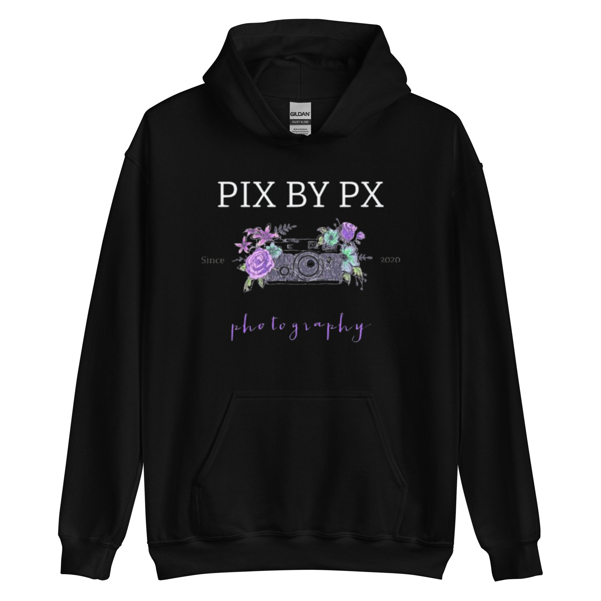 Purple Blacked Out PixByPX Unisex Hoodie