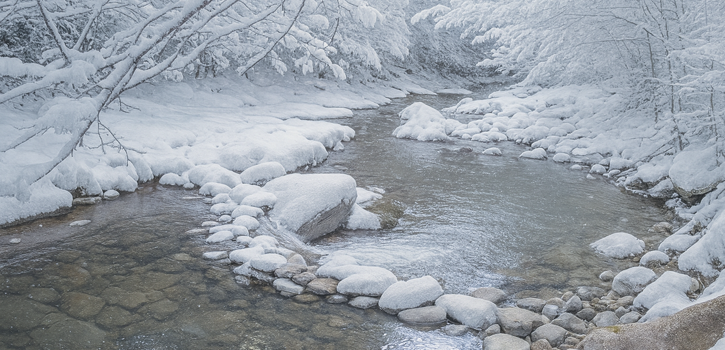 Esopus Creek, which runs the entire length of the Full Moon Resort property