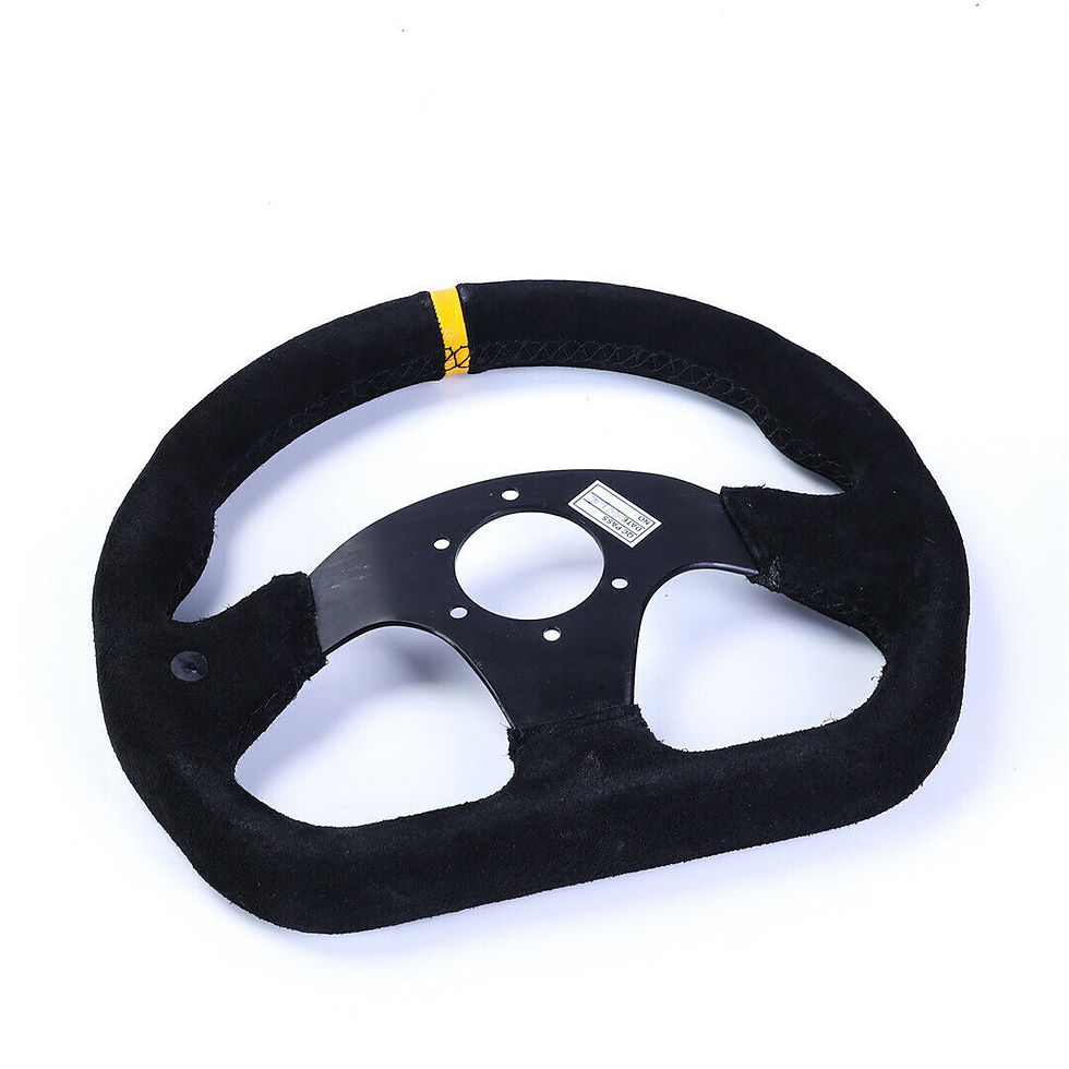 Thumbnail: GT racing steering wheel. D-shape