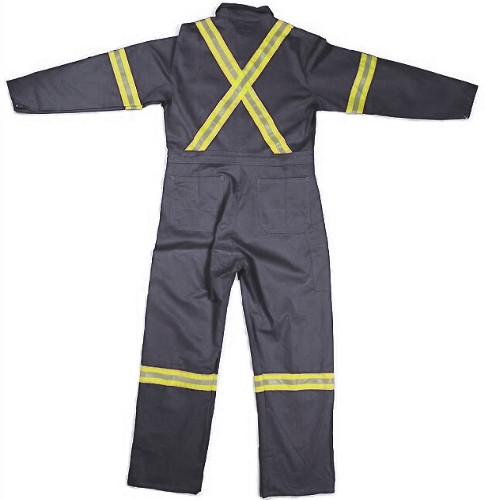 Thumbnail: #GB2415CHR - CHARCOAL Poly/Cotton Blend Reflective Coverall
